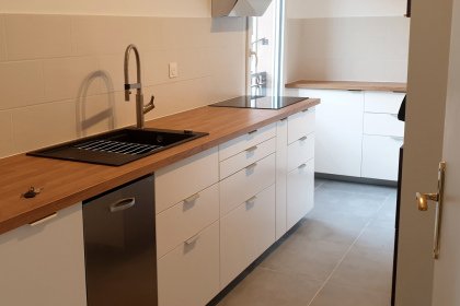 Rénovation et agencement d' une cuisine complète à Wissous, au sud de Paris, dans l'Essonne, en Île-de-France 