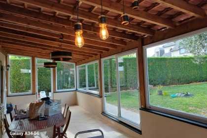 Extension terrasse couvert à Ville du Bois, au sud de Paris, dans l'Essonne, en Île-de-France (2)
